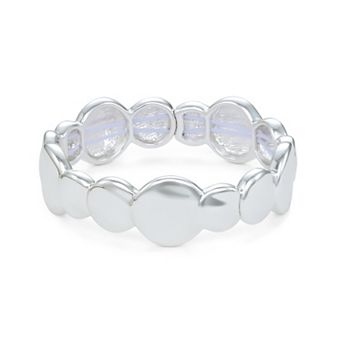 Napier Silver-Tone Stretch Bracelet