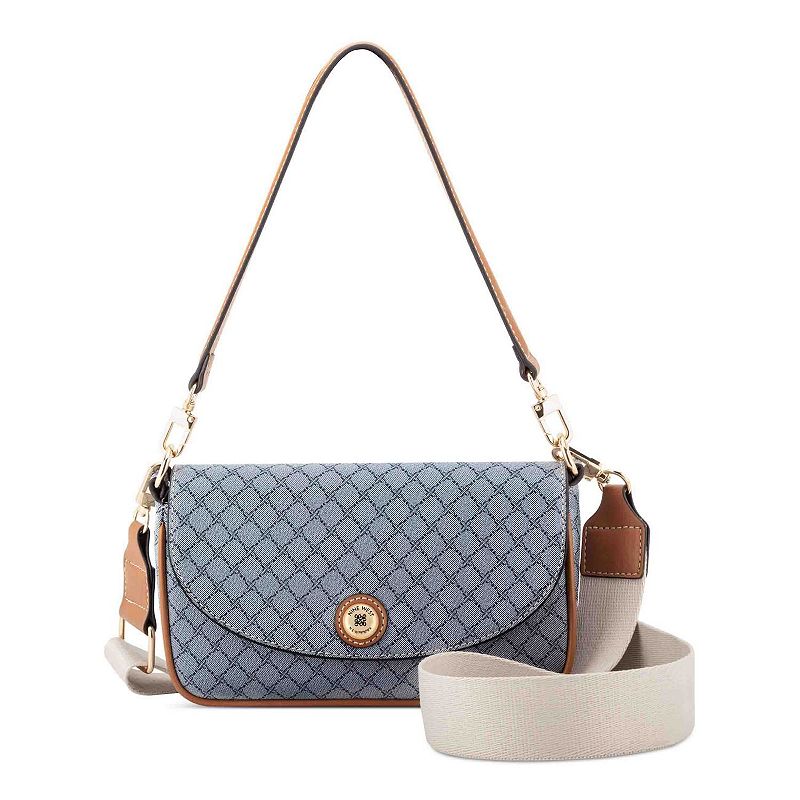 Nine West Rigina Mini Flap Shoulder Crossbody Bag, Chamrbray Logo