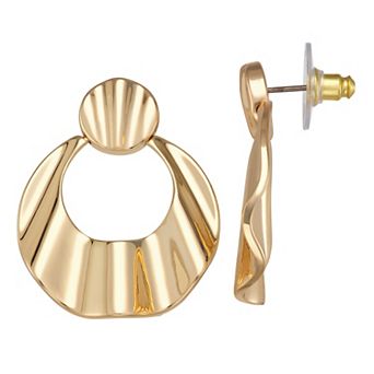 Napier Gold-Tone Double Drop Earrings
