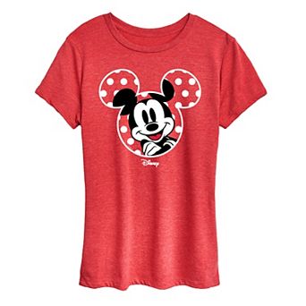 Women's Disney's Mickey Mouse Polka Dot Ears Graphic Tee