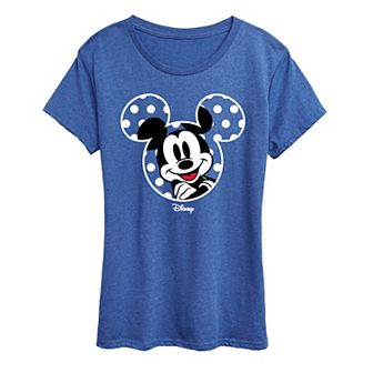 Women's Disney's Mickey Mouse Polka Dot Ears Graphic Tee