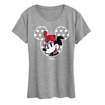 Women's Disney's Minnie Mouse Polka Dot Ears Graphic Tee