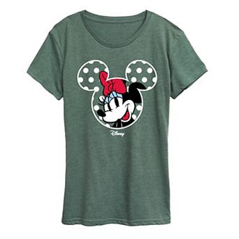 Women's Disney's Minnie Mouse Polka Dot Ears Graphic Tee