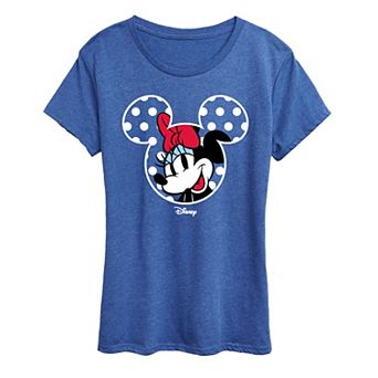 Women's Disney's Minnie Mouse Polka Dot Ears Graphic Tee
