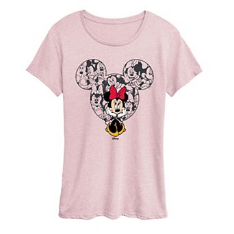 Women's Disney's Minnie Mouse Ear Collage Graphic Tee