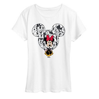 Women's Disney's Minnie Mouse Ear Collage Graphic Tee