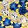 Gold Tone Blue