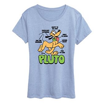 Women's Disney's Pluto Diagram Graphic Tee