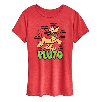 Women's Disney's Pluto Diagram Graphic Tee