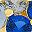 Gold Tone Blue