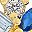 Gold Tone Blue