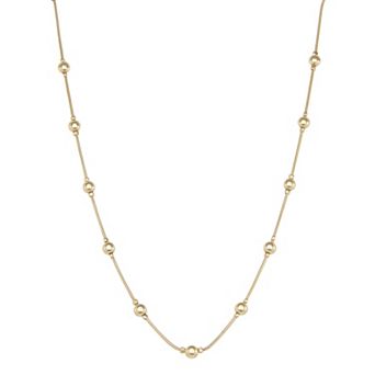 Napier Gold-Tone 16-Inch Metal Beads Collar Necklace