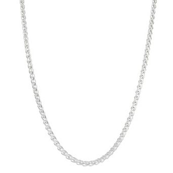 Napier Silver Tone Wheat Chain Collar Necklace