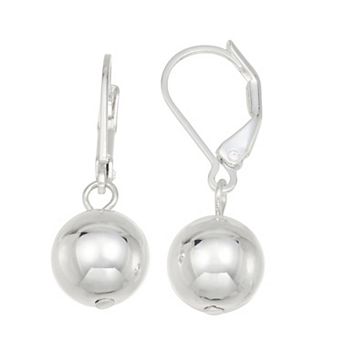 Napier Silver Tone Ball Drop Earrings