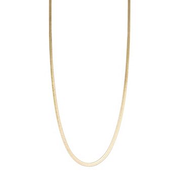 Napier Gold Tone Herringbone Strand Necklace