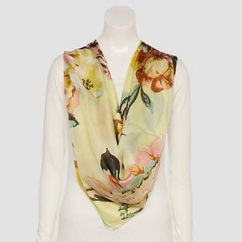 Nine West Painterly Rose Satin Square Scarf