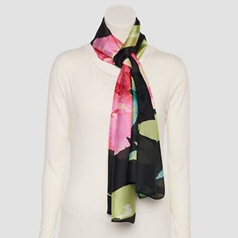Nine West Rosette Satin Oblong Scarf