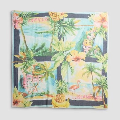 Nine West Island Life Poly Satin Square Scarf