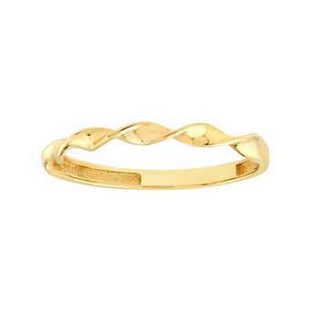 Color Romance 14k Gold Twist Band Ring