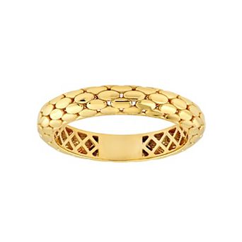 Color Romance 14k Gold Scale Pattern Band Ring