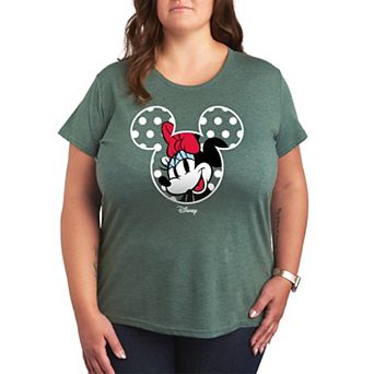 Plus Size Disney's Minnie Mouse Polka Dot Ears Graphic Tee