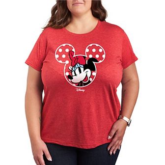 Plus Size Disney's Minnie Mouse Polka Dot Ears Graphic Tee