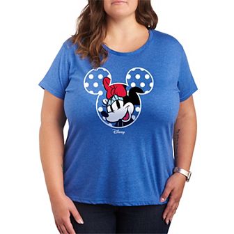 Plus Size Disney's Minnie Mouse Polka Dot Ears Graphic Tee