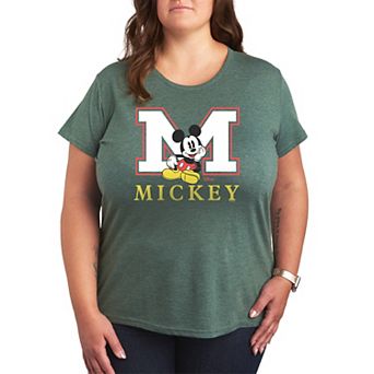 Plus Size Disney's Mickey Mouse Varsity Letter Graphic Tee