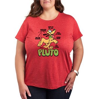 Plus Size Disney's Pluto Diagram Graphic Tee