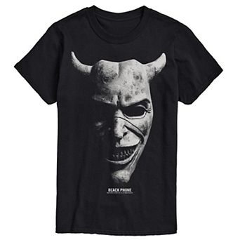 Big & Tall Black Phone 2 Mask Graphic Tee