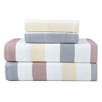 Pointehaven 180 GSM Brushed Cotton Fashion Printed Flannel Sheet Set with Pillowcases