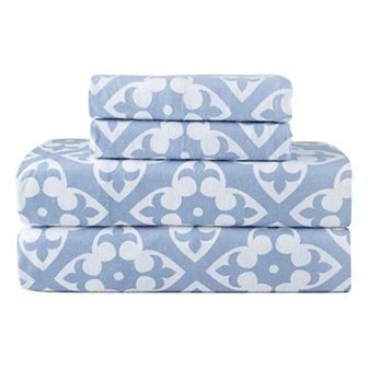 Pointehaven 180 GSM Brushed Cotton Fashion Printed Flannel Sheet Set or Pillowcases