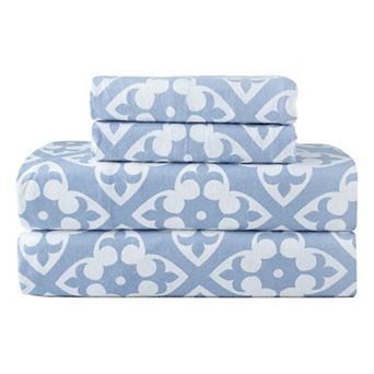 Pointehaven 180 GSM Brushed Cotton Fashion Printed Flannel Sheet Set or Pillowcases