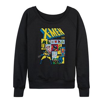 Women's Marvel X-Men Retro Comic Characters French Terry Long Sleeve Tee