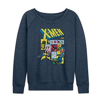 Women's Marvel X-Men Retro Comic Characters French Terry Long Sleeve Tee