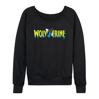 Women's Marvel Wolverine Claw Logo French Terry Long Sleeve Tee
