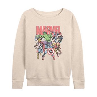 Women's Marvel Comic French Terry Long Sleeve Tee