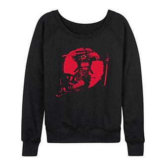 Women's Marvel Deadpool Silhouette French Terry Long Sleeve Tee