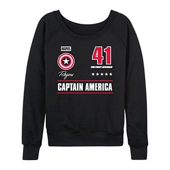 Women's Marvel Captain America French Terry Long Sleeve Tee