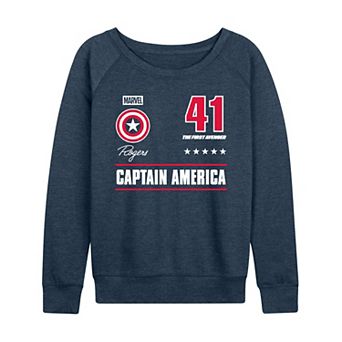 Women's Marvel Captain America French Terry Long Sleeve Tee