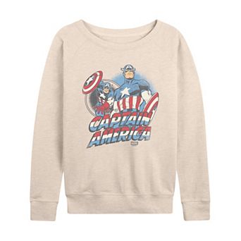 Women's Marvel Captain America French Terry Long Sleeve Tee
