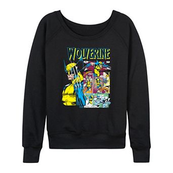 Women's Marvel Wolverine Comic Panels French Terry Long Sleeve Tee