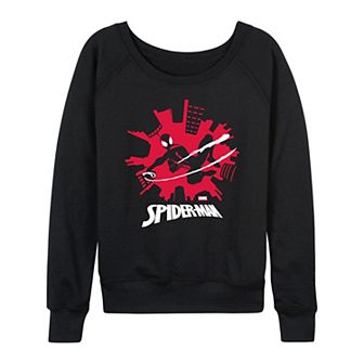 Women's Marvel Spider-Man Miles Morales Skyline French Terry Long Sleeve Tee