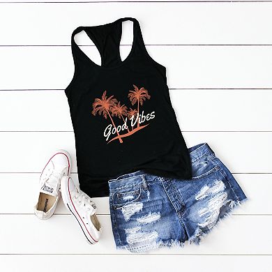 Simply Sage Market Good Vibes Palm Trees Racerback Tank
