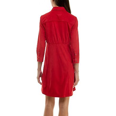 Women's Nicole Miller Suede Shirtdress