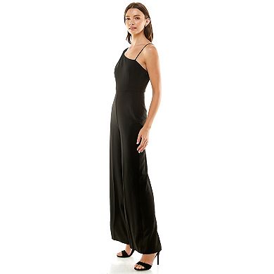 Women's Nicole Miller One Shoulder Crepe Jumpsuit
