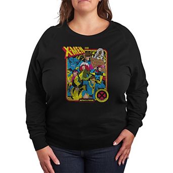 Plus Size Marvel X-Men Mutant & Proud Retro French Terry Long Sleeve Tee