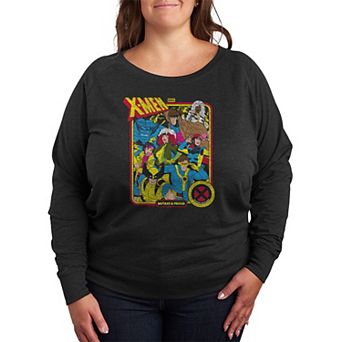 Plus Size Marvel X-Men Mutant & Proud Retro French Terry Long Sleeve Tee