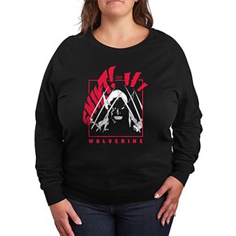 Plus Size Marvel Wolverine SNIKT! Claws French Terry Long Sleeve Tee