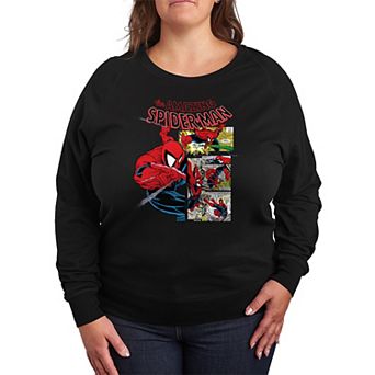 Plus Size Marvel The Amazing Marvel Spider-Man French Terry Long Sleeve Tee